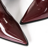 Ava | Lackleder-Stiefel mit gerafftem Schaft