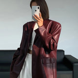 Sarah | Lederblazer mit Taschen und Detail